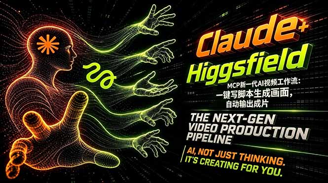 Claude+Higgsfield MCP新一代AI视频工作流：一键写脚本生成画面，自动输出成片-项目汇