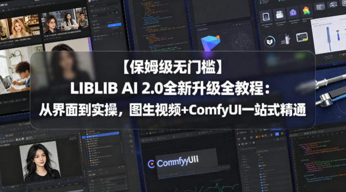 【保姆级无门槛】LIBLIB AI 2.0全新升级全教程：从界面到实操，图生视频+ComfyUI一站式精通-项目汇