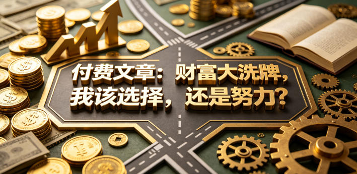 付费文章：财富大洗牌，我该选择，还是努力？-项目汇