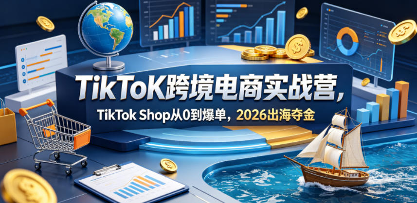 TikToK跨境电商实战营，TikTok Shop从0到爆单，2026出海夺金-项目汇