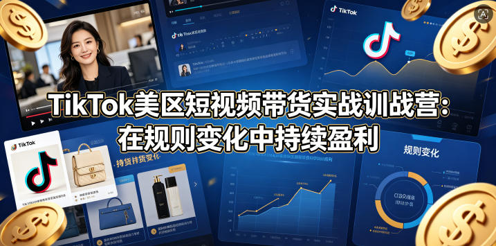 TikTok美区短视频带货实战训战营：在规则变化中持续盈利-项目汇