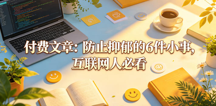 付费文章：防止抑郁的6件小事，互联网人必看！-项目汇