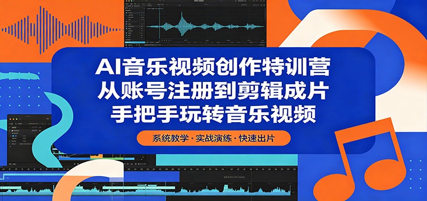 AI音乐视频创作特训营：从账号注册到剪辑成片，手把手玩转音乐视频-项目汇