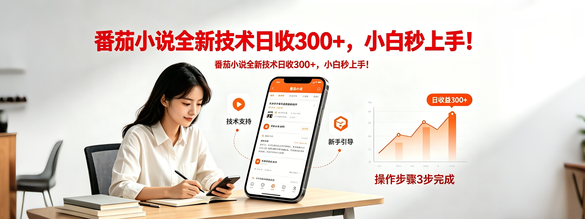 番茄小说全新技术全新玩法！无脑日收300+-项目汇