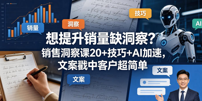 想提升销量缺洞察？销售洞察课20+技巧+AI加速，文案戳中客户超简单【原创双语字幕】-项目汇
