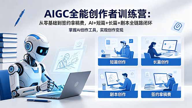 AIGC全能创作者训练营：从零基础到签约拿稿费，AI+短篇+长篇+剧本全链路闭环-项目汇