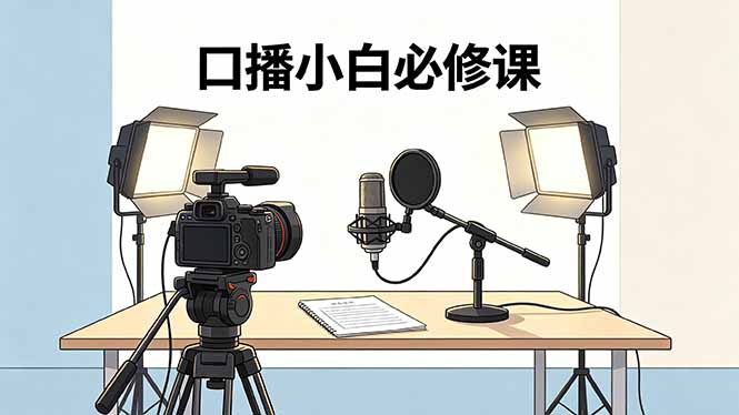 口播小白必修课：录像收音灯光设备+脚本撰写，搭专业级录制场景-项目汇