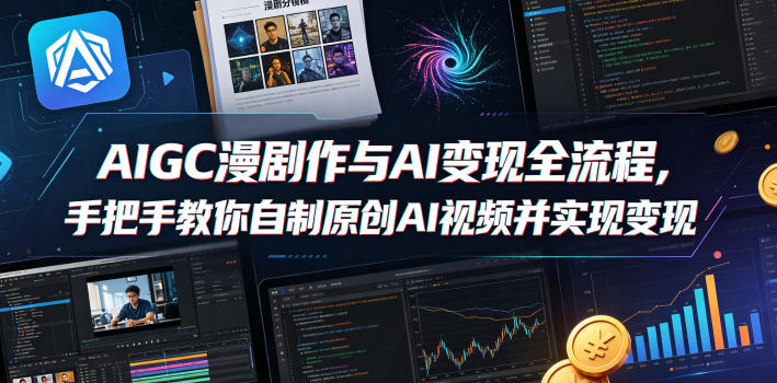 AIGC漫剧创作与AI变现全流程，手把手教你自制原创AI视频并实现变现-项目汇