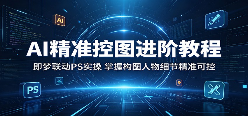 AI精准控图进阶教程：即梦联动PS实操，掌握构图人物细节精准可控-项目汇