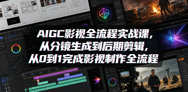 AIGC影视全流程实战课，从分镜生成到后期剪辑，从0到1完成影视制作全流程-项目汇