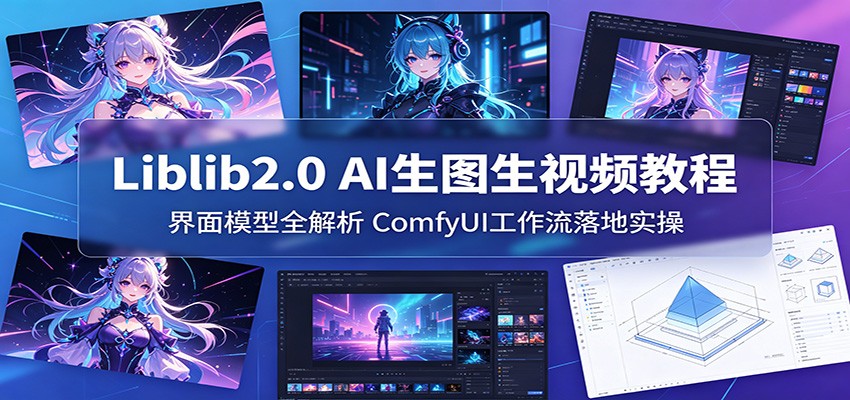 Liblib2.0 AI生图生视频教程：界面模型全解析，ComfyUI工作流落地实操-项目汇