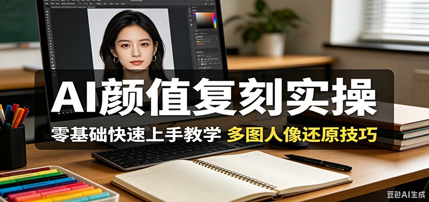 AI颜值复刻实操，零基础快速上手教学，多图人像还原技巧-项目汇