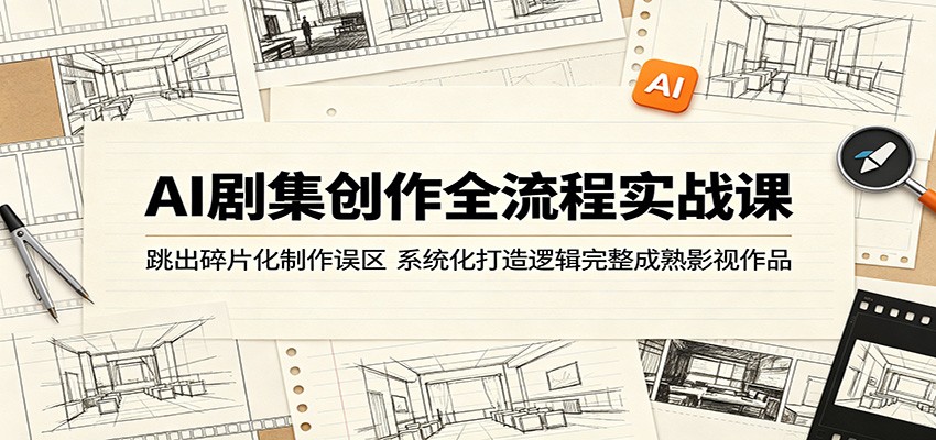 AI剧集创作全流程实战课：跳出碎片化制作误区，系统化打造逻辑完整成熟影视作品-项目汇