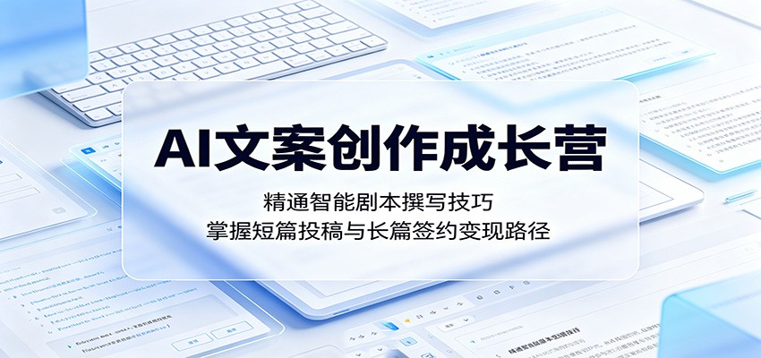 AI文案创作成长营：精通智能剧本撰写技巧，掌握短篇投稿与长篇签约变现路径-项目汇