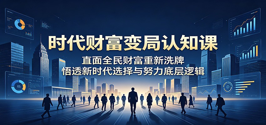 时代财富变局认知课：直面全民财富重新洗牌，悟透新时代选择与努力底层逻辑-项目汇