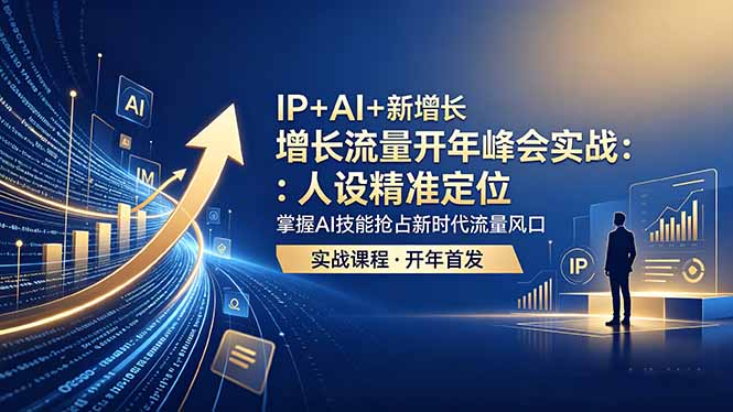 IP+AI+新增长 流量开年 峰会实战：人设精准定位 掌握AI技能抢占新时代流量风口-项目汇