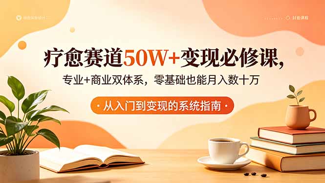疗愈赛道50W+变现必修课，专业+商业双体系，零基础也能月入数十万-项目汇