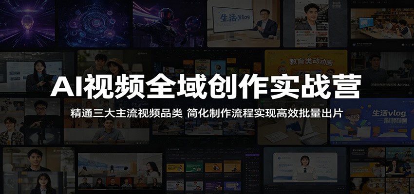 AI视频全域创作实战营：精通三大主流视频品类，简化制作流程实现高效批量出片-项目汇