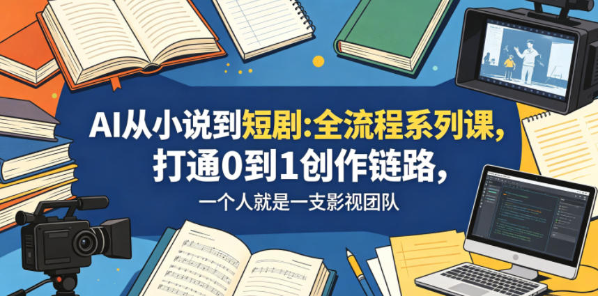 AI从小说到短剧全流程系列课，打通0到1创作链路，一个人就是一支影视团队-项目汇