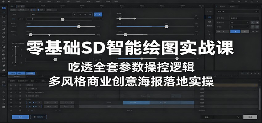零基础SD智能绘图实战课:吃透全套参数操控逻辑,多风格商业创意海报落地实操-项目汇