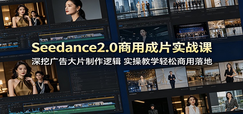 Seedance2.0商用成片实战课：深挖广告大片制作逻辑，实操教学轻松商用落地-项目汇