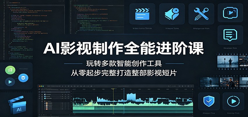 AI影视制作全能进阶课：玩转多款智能创作工具，从零起步完整打造整部影视短片-项目汇