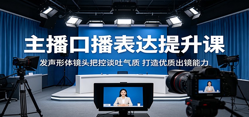 主播口播表达提升课：发声形体镜头把控谈吐气质，打造优质出镜能力-项目汇