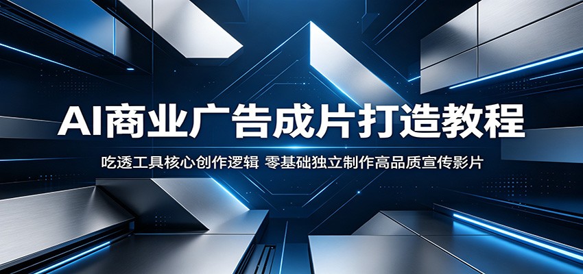 AI商业广告成片打造教程：吃透工具核心创作逻辑，零基础独立制作高品质宣传影片-项目汇