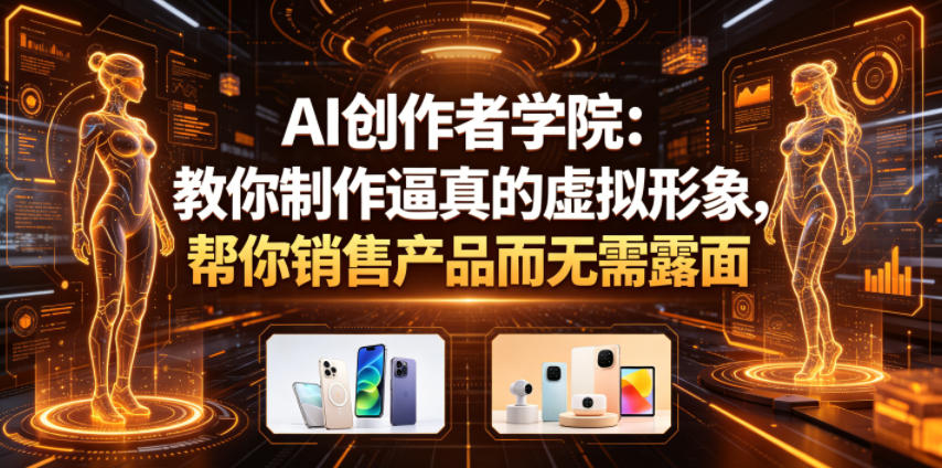 AI创作者学院:教你制作逼真的虚拟形象,帮你销售产品而无需露面【原创双语字幕】-项目汇