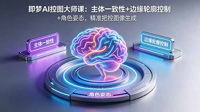 即梦AI控图大师课:主体一致性+边缘轮廓控制+角色姿态,精准把控图像生成-项目汇