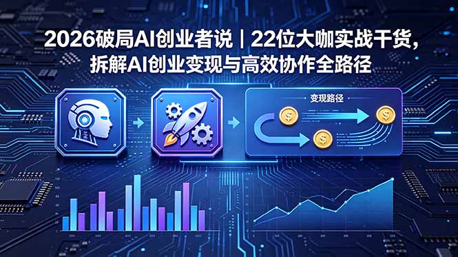 2026 破局 AI 创业者说|22 位大咖实战干货,拆解 AI 创业变现与高效协作全路径-项目汇
