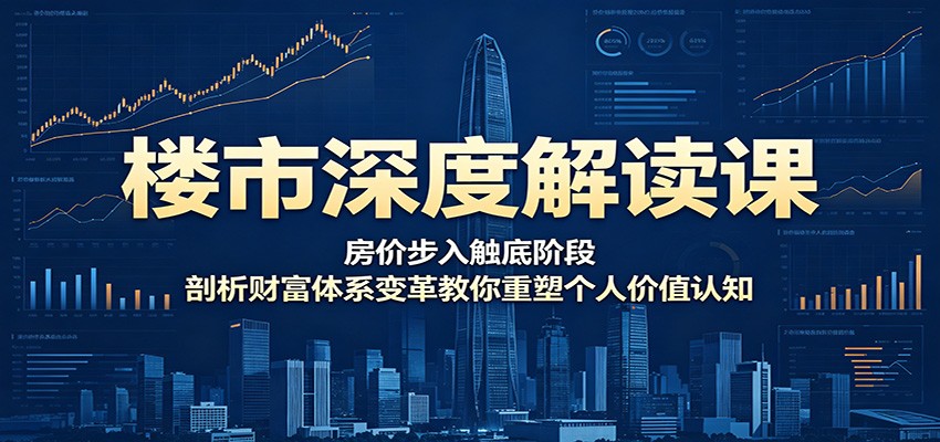 楼市深度解读课:房价步入触底阶段,剖析财富体系变革教你重塑个人价值认知-项目汇