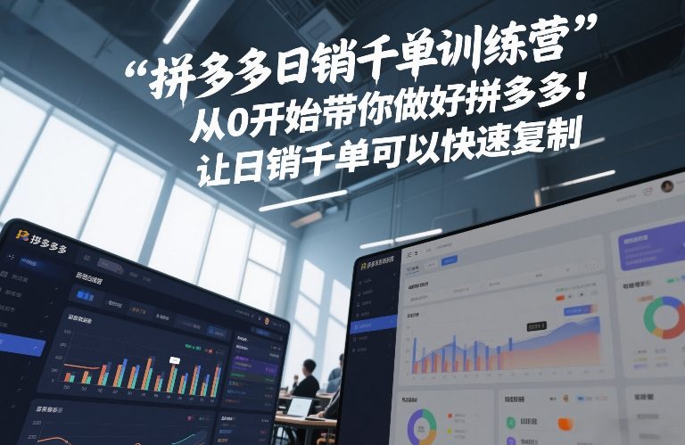 拼多多日销千单训练营,从0开始带你做好拼多多,让日销千单可以快速复制(更新26年5月)-项目汇
