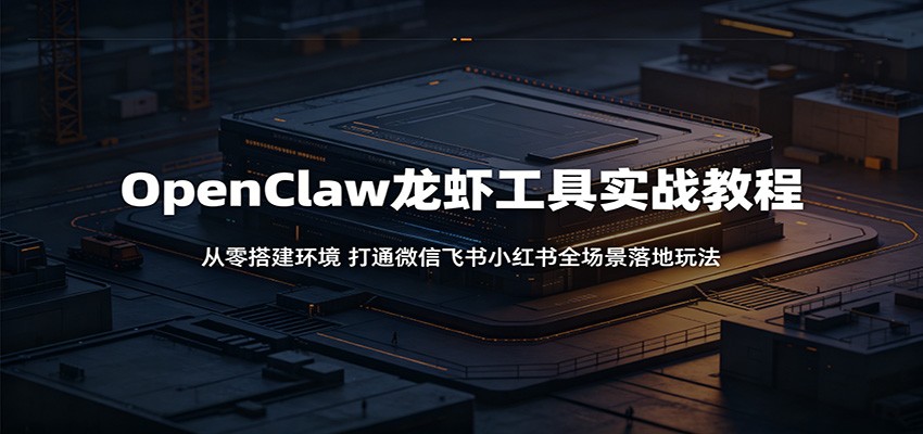 OpenClaw龙虾工具实战教程：从零搭建环境，打通微信飞书小红书全场景落地玩法-项目汇