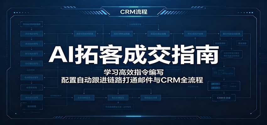 AI拓客成交指南:学习高效指令编写,配置自动跟进链路打通邮件与CRM全流程-项目汇