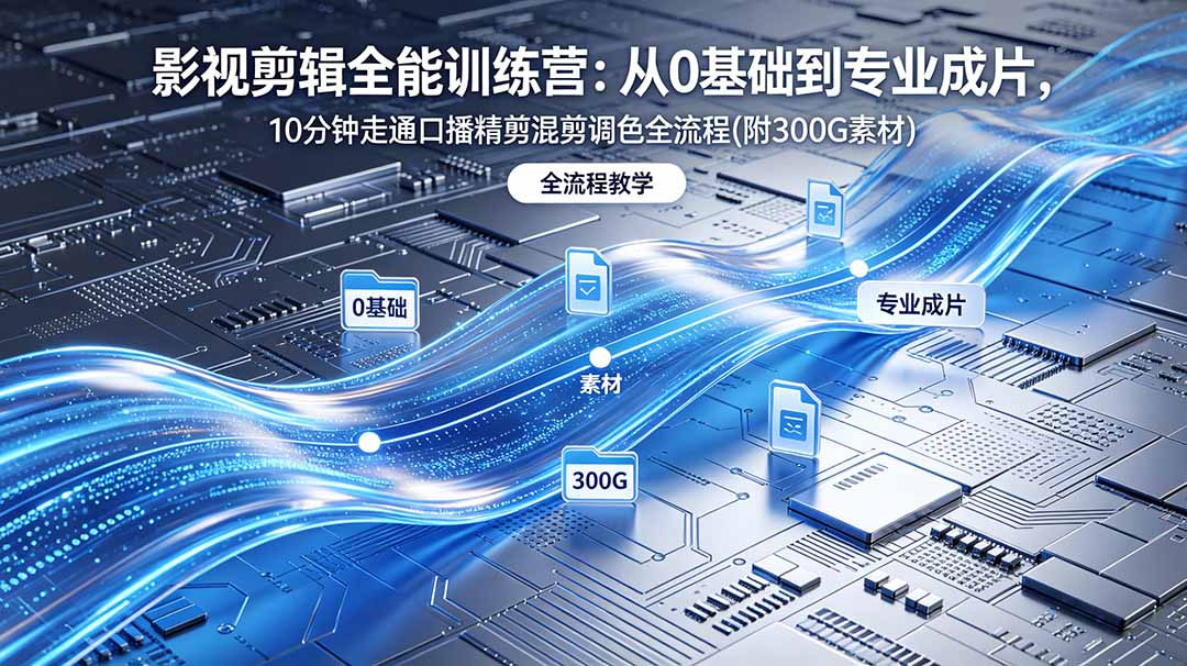 2026影视剪辑全能实战课|0基础到专业成片,全流程教学,高清带300G素材-项目汇