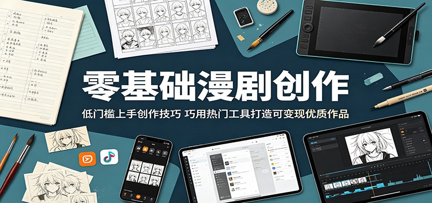 零基础漫剧创作：低门槛上手创作技巧，巧用热门工具打造可变现优质作品-项目汇