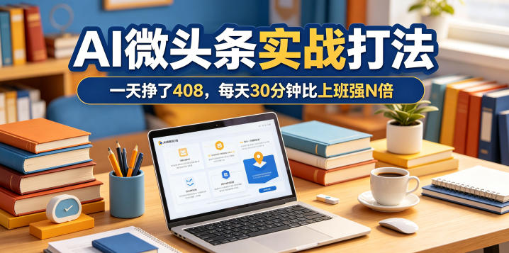 一天挣了408,AI微头条实战打法,每天30分钟比上班强N倍-项目汇