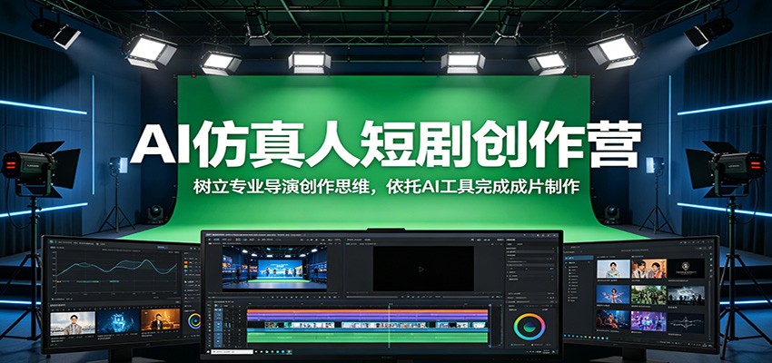 AI仿真人短剧创作营:树立专业导演创作思维,依托AI工具完成成片制作-项目汇