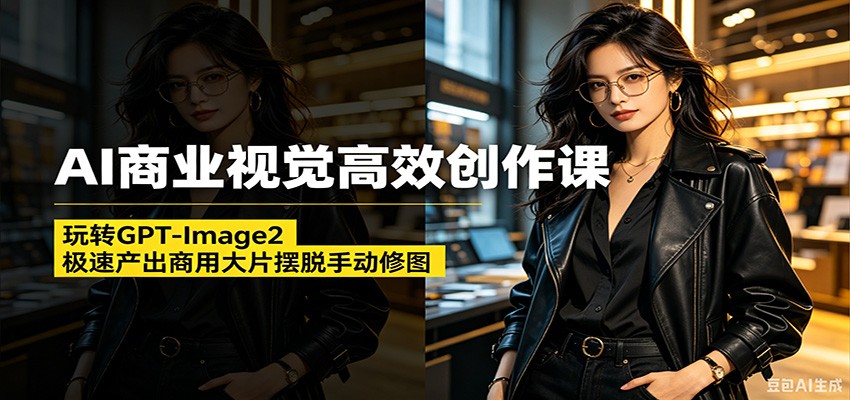 AI商业视觉高效创作课：玩转GPT-Image2，极速产出商用大片摆脱手动修图(更新)-项目汇