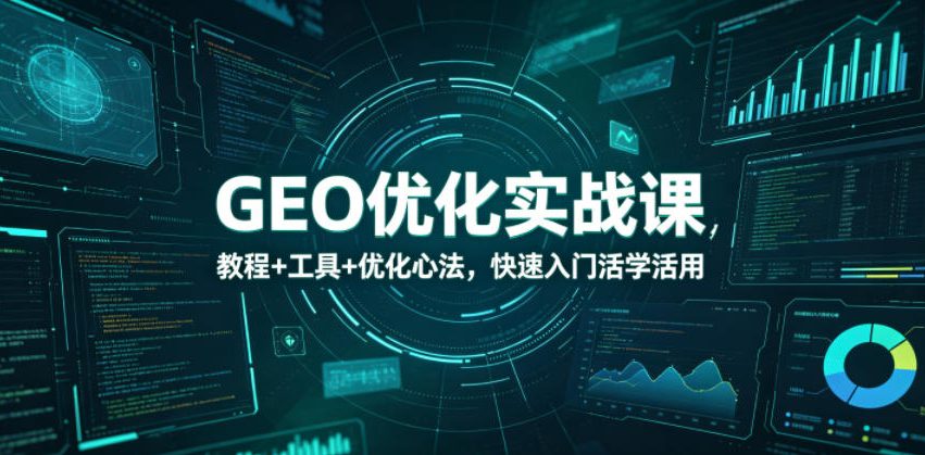 GEO优化实战课,教程+工具+优化心法,快速入门活学活用-项目汇