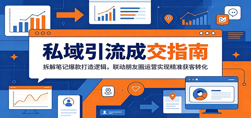私域引流成交指南:拆解笔记爆款打造逻辑,联动朋友圈运营实现精准获客转化-项目汇