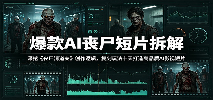 爆款AI丧尸短片拆解：深挖《丧尸清道夫》创作逻辑，复刻玩法快速打造高品质AI影视短片-项目汇