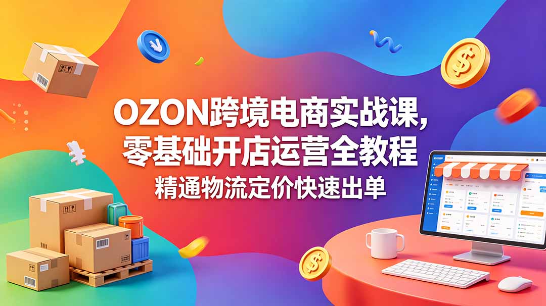 OZON 跨境电商实战课,零基础开店运营全教程,精通物流定价快速出单-项目汇