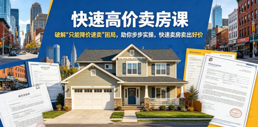 快速高价卖房课，破解“只能降价速卖”困局，助你步步实操，快速卖房卖出好价(更新2026)-项目汇
