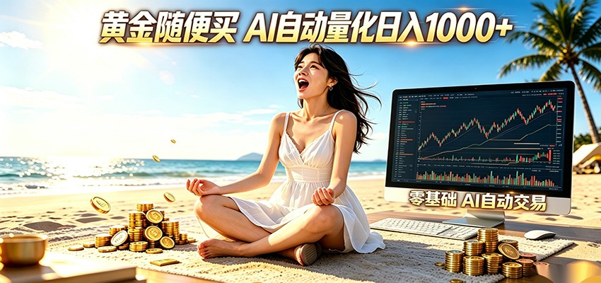 黄金随便买?AI自动外汇量化交易 在家当皇帝 日入1000+-项目汇