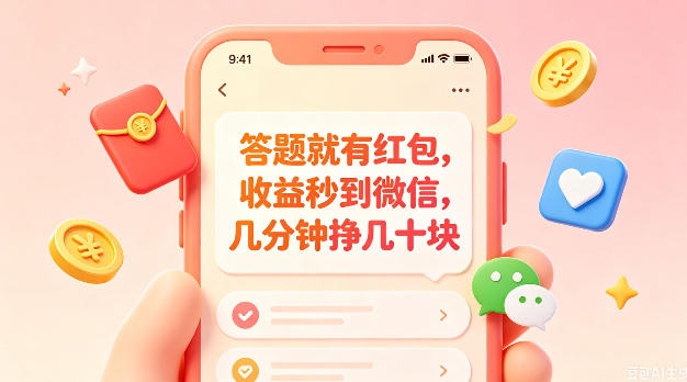 答题就有红包,收益秒到微信,几分钟挣几十块,学生党上班族宝妈都可以玩【揭秘】-项目汇