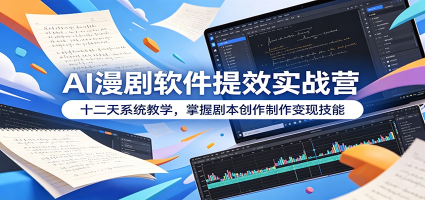 AI漫剧软件提效实战营：十二天系统教学，掌握剧本创作制作变现技能-项目汇