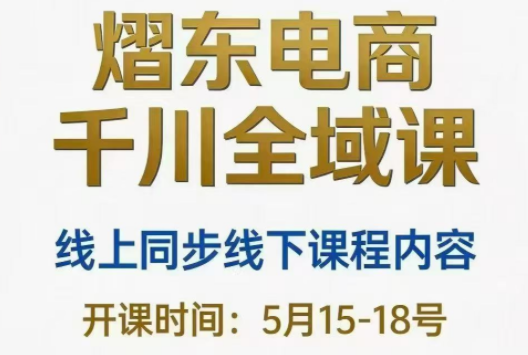 熠东电商·抖音直播千川全域(26年5月15-19日)-项目汇