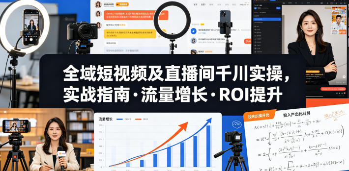 全域短视频及直播间千川实操,实战指南·流量增长·ROI提升(更新)-项目汇
